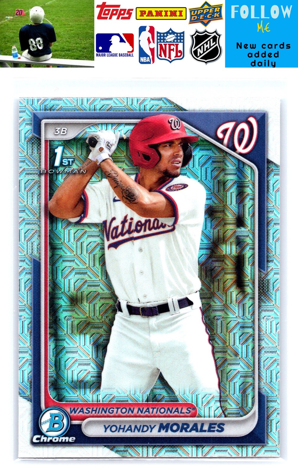 2024 Bowman #BCP-52 Yohandy Morales Chrome Prospects Mojo Refractors