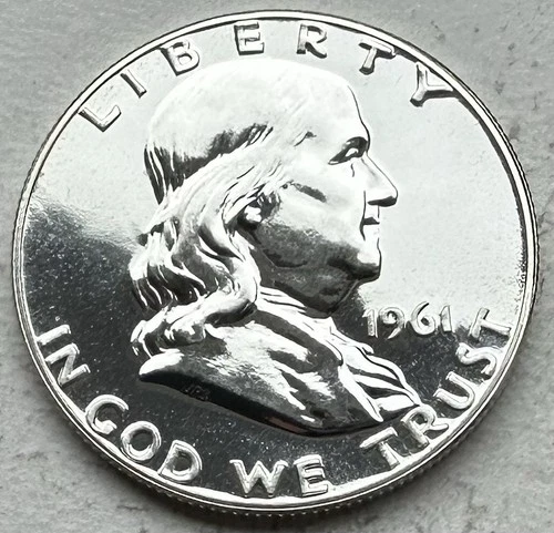 1961 Proof Franklin Half Dollar 90% Silver-INV#8823