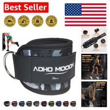 Comfort Fit Adjustable Ankle Straps with Reinforced Steel D-Rings for Gym Use