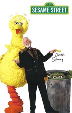 Caroll Spinney Big Bird & Oscar the Grouch Autographed 11x17 Poster