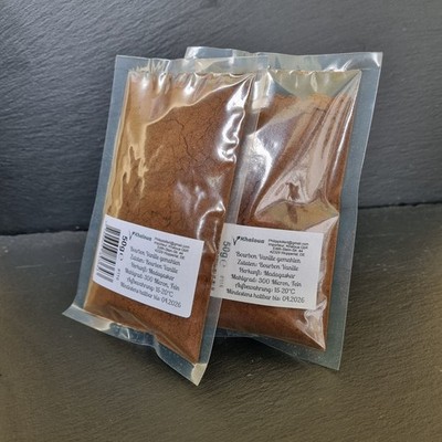 100g Vanille gemahlen aus Madagaskar 100% Bourbon Vanillepulver Kh-Fairtrade