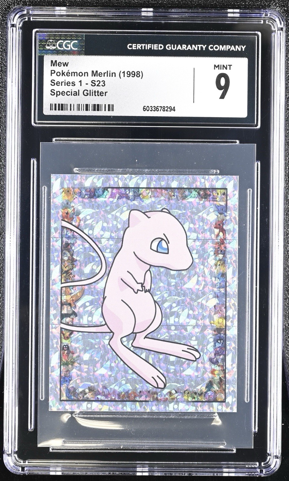 1998 Pokémon Merlin Series 1 Mew Special Glitter CGC 9 #S23