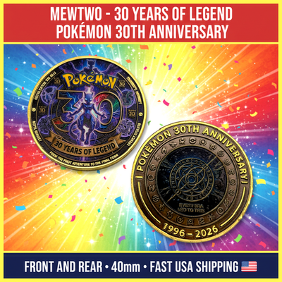 Pokemon 30th Anniversary Mewtwo Challenge Coin Limited Edition
