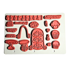 CUPCAKE PARTY Unbranded Cling Rubber Stamps Number Birthday Candles bb315