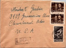 GOLDPATH: Poland cover 1948 to USA registered CV907_P03