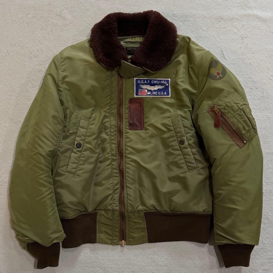 Buzz Ricksons B-15B Flight Jacket Collar Boa Khak… - image 1