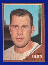 ROBIN ROBERTS yankees phillies 1962 TOPPS #243 VG-EX+ NO CREASES