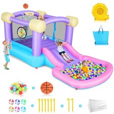 161"X82"X63" Inflatable Bounce House Jumping House with 470W Blower for Kids New