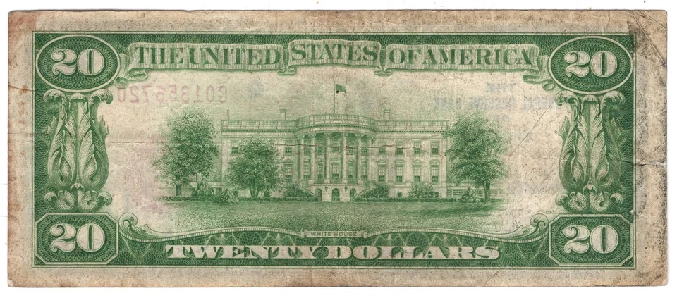 $20 1929 Federal Reserve Bank Note Chicago Fr#1870-G - Image 2 of 2