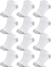 12 Pairs Kids Socks Boys Girls Unisex Athletic Low Cut Half Cushion Ankle Socks
