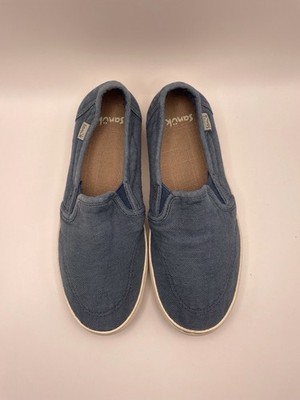 Sanuk Shoes Womens Size 7 Blue Slip On Casual Comfort Loafer Sneakers