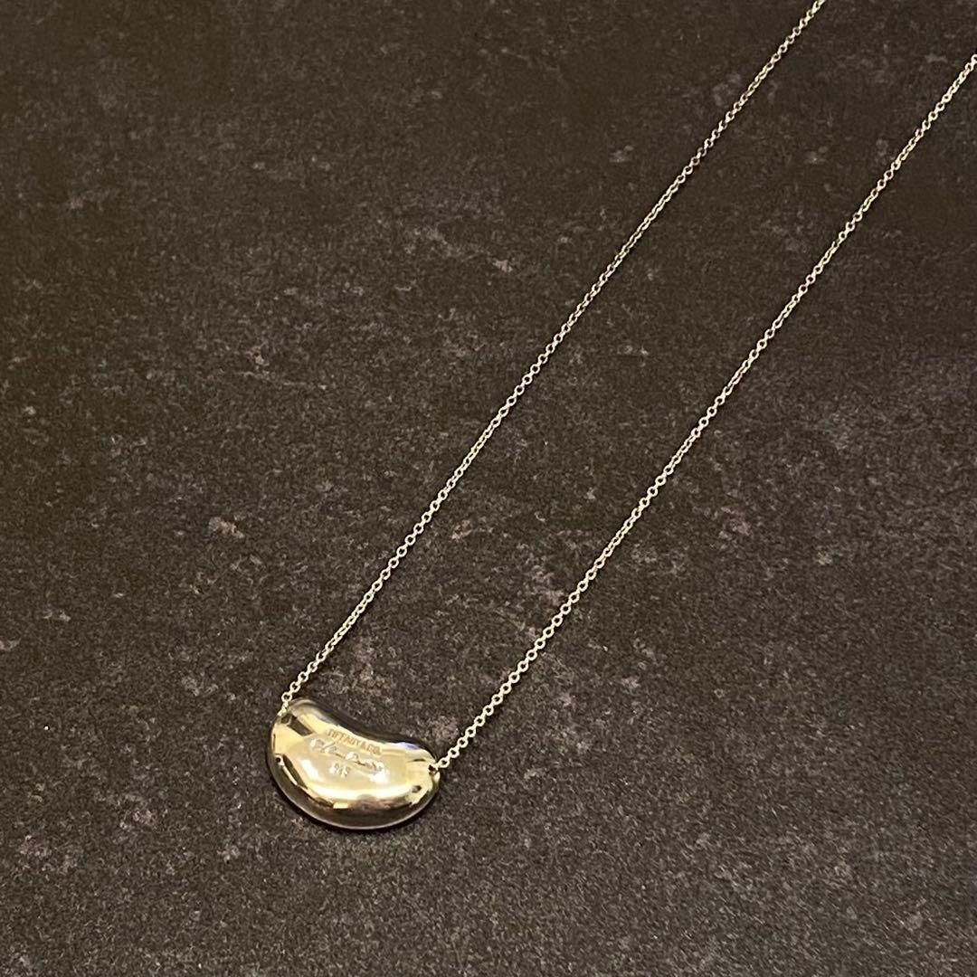 Tiffany & Co. Elsa Peretti Sterling Silver 925 Bean Design 19mm Pendant Necklace