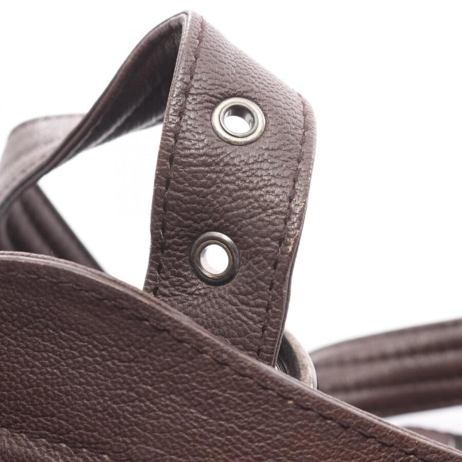Salvatore Ferragamo Gancini Brown Leather Handbag Turn Lock Shoulder Strap Auth image 6
