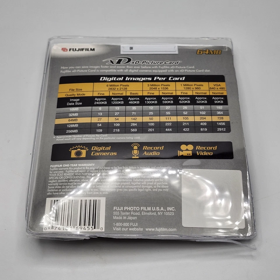 Fujifilm 64MB xD-Picture Card Memory Compatible With All XD Digital Camera New - Image 2 of 4