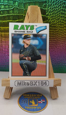 SHANE BAZ 2026 Topps Heritage IMAGE VARIATION SHORT PRINT #348 Tampa Bay Rays