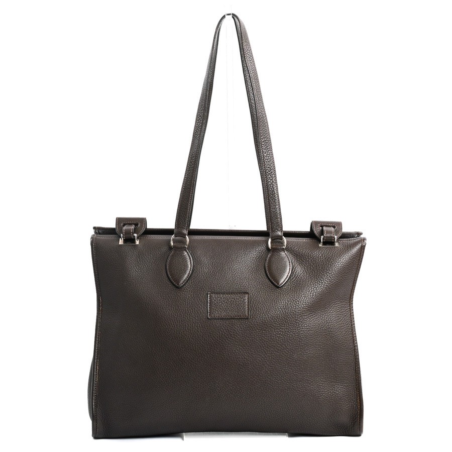 Hermes Cabas GM Chocolate Tote Bag 2003 Vintage B 488197