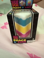 NeeDoh Peace O' Cake Squishy Toy Rainbow Slice Stress Relief