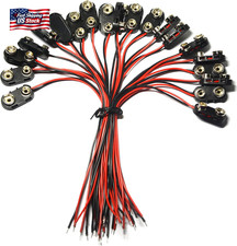 20 Pcs 9V I Type Battery Snap Connector 9 Volt Battery Clips Connector Buckle Pl