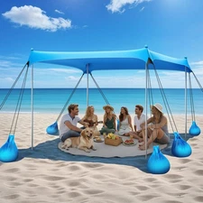 Beach Tent Sun Shelter, 10 x 10 FT Beach Canopy Tent Sun Shade, UPF50+ Tents ...