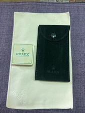 Vintage Rolex service part Storage Thin Box + Travel pouch And Cloth