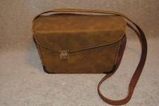 Vintage Suede Camera Case with Shoulder Strap