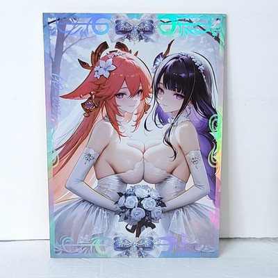 Yae Miko Raiden Waifu Card Wedding Anime Girl Wall Art Oversized Board A5