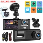 Dash Cam Car HD 1080P Front/Rear/Inside Dual Lens Video Recorder Camera G-Sensor