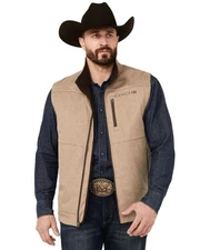 Cinch Men's Textured Logo Concealed Carry Zip Bonded Vest - MWV1541009