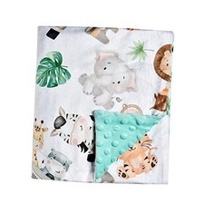 Baby Blanket Super Soft Minky Blanket Cute Blanket with Dotted Backing Animal