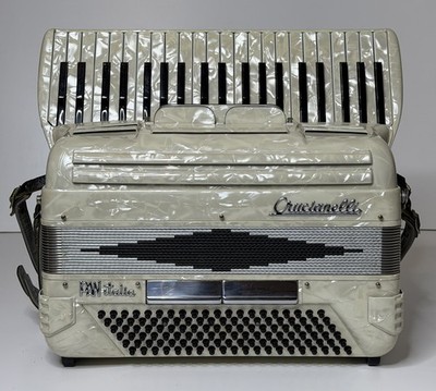 Pearl White Pancordion Crucianelli Piano Accordion LM 41/120