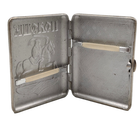 UdSSR Zigarettenetui „Полоцк“ (Polotsk) – Ritter-Relief, silber 🛡️🚬 Sowjet