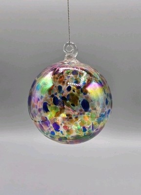 Biedermann & Sons Inc Hand Blown Glass Multicolor Hanging Christmas Ornament