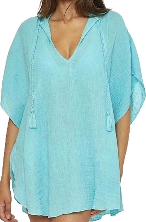 Trina Turk Serene Cotton Eyelash Trim Cover up Poncho MSRP $152
Opens in a new window or tab