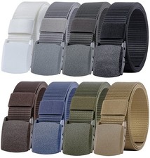 8 Pack Nylon Tactical Web Belt Plastic Buckle Military Outdoor Canvas Belts