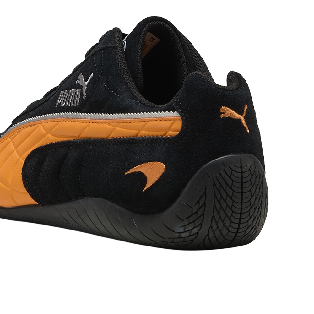 PUMA Mclaren Speedcat Lace Up Mens Black, Orange Sneakers Casual