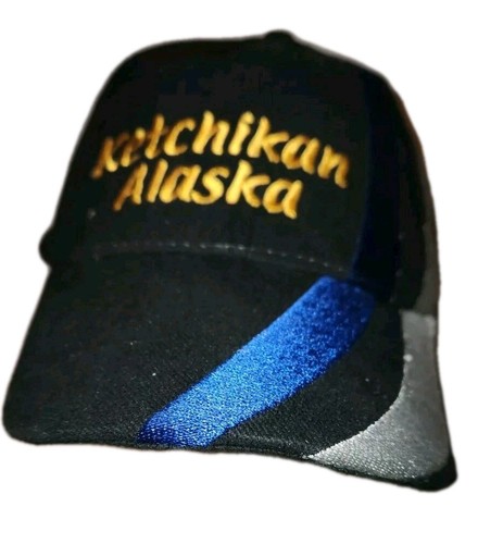 Alaska Souvenir Trucker Hat Ketchikan Alaska Black Cotton Adjustable Ball Cap