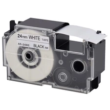 1PK Black on White Tape Cartridge XR-24WE for Casio KL8200 EZ Label Printer 24mm