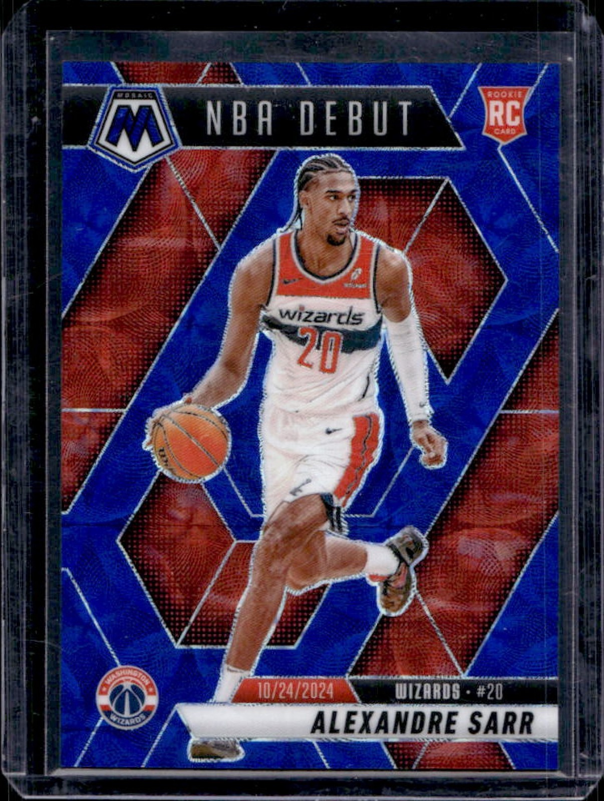 2024-25 Mosaic Alexandre Sarr RC International Blue NBA Debut #2/35 Wizards