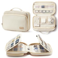 Linpr 36-Slot Watch Band Organizer Bag, 10.6 x 7.1 x 2 inches, Beige