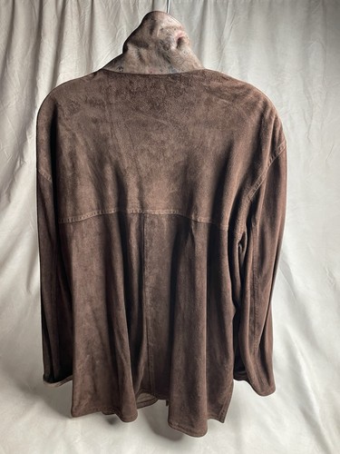 Vintage Ponte Vecchio Firenze Wende Cape Mantel, braun Wildleder & Blumenmuster - Bild 4 von 14