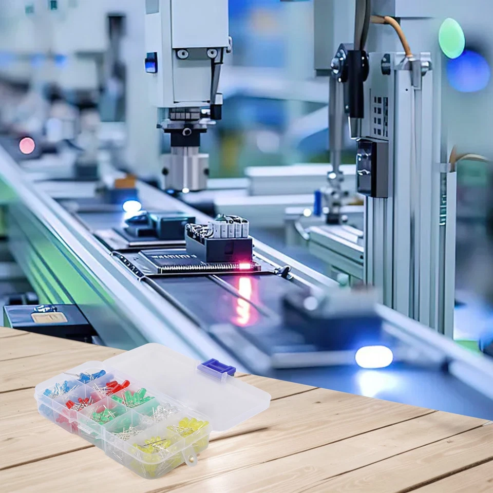 Kit Assortimento Diodi LED 3V Multicolore con 300 Pezzi Diodi Emettitori Luce - Immagine 2 di 4