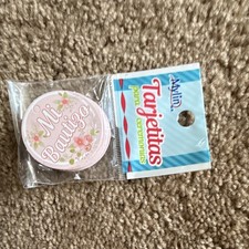 Atun Tarjetas para Souvenirs Mi Bautizo Religioso Español Rosa/Blanco/Verde 20p