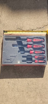 Snap-On Tools 5-Piece Soft Handle Flat Tip Screwdriver Set Made In USA New