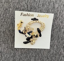 DISNEY VINTAGE GOOFY NAPIER RHINESTONE QUESTION MARK PIN ~ FREE SHIPPING!