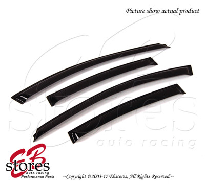 For Chevrolet Cruze 2011-2015 Outside-Mounted Deep Black JDM Window Visors 4pcs