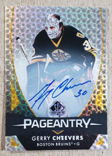 2023-24 SP Authentic Pageantry Gerry Cheevers Auto Boston Bruins Autograph