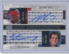 2004 Upper Deck Foundations Dual Autographs Michael Vick Eli Manning RC