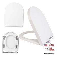Minsha soft sealed toilet seat,16.7  LX13.5  W compatible with D/U-shaped M17  