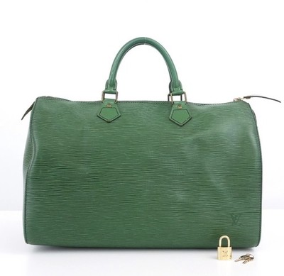 LOUIS VUITTON LV Epi Speedy 35 M42994 Hand Bag Borneo Green VI0950 Auth #57110A