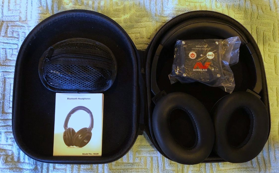NEW Minelab ML80 Wireless Headphones & WM 08 Module (X-Terra, Equinox, Manticore